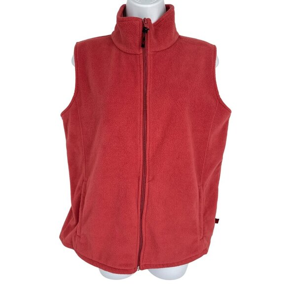 WOOLRICH Womens Ruby Full Zip High Collar Fleece Vest Size L - Picture 1 of 10